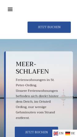 Vorschau der mobilen Webseite www.st-peter-ralfs.de, Ferienwohnungen Familie Ralfs