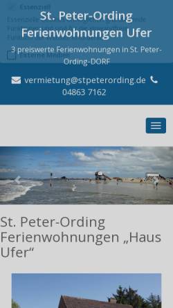 Vorschau der mobilen Webseite www.stpeterording.de, Haus Ufer