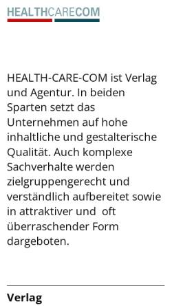 Vorschau der mobilen Webseite health-care-com.de, Health Care Com GmbH