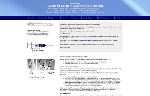 Lambert-Eaton Myasthenisches Syndrom (LEMS) und verwandte Störungen