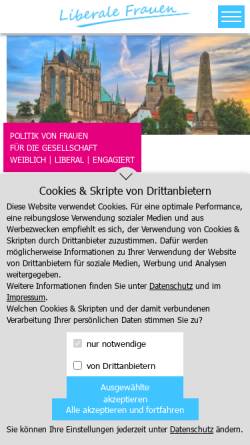 Vorschau der mobilen Webseite www.liberale-frauen-nds.de, Liberale Frauen Niedersachsen