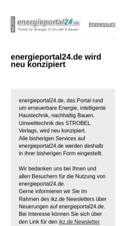 Vorschau der mobilen Webseite www.energieportal24.de, Energieportal24.de