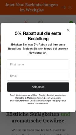 Vorschau der mobilen Webseite www.gewuerzschaefer.de, Schäfer Gewürze