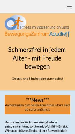 Vorschau der mobilen Webseite www.bewegungszentrum-aquatreff.de, Aquatreff Offenbach