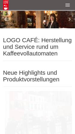 Vorschau der mobilen Webseite logo-cafe.com, Logo Cafe-Systeme International GmbH
