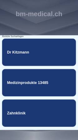 Vorschau der mobilen Webseite www.bm-medical.ch, Baumann Medical AG