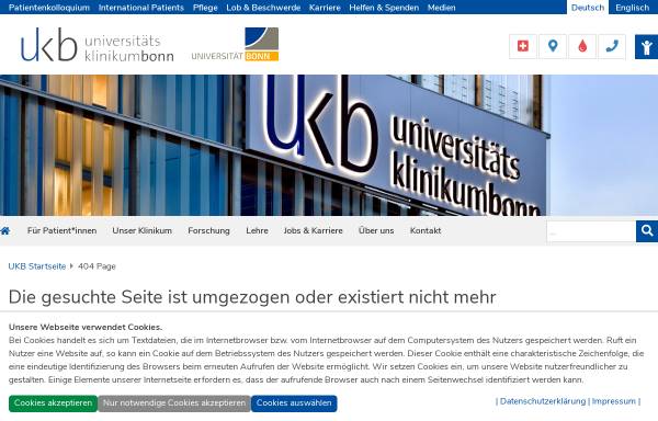 Vorschau von www.uniklinik-bonn.de, Medizinische Fakultät der Universität Bonn