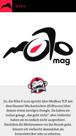 Vorschau der mobilen Webseite www.mojomag.de, Mojomag