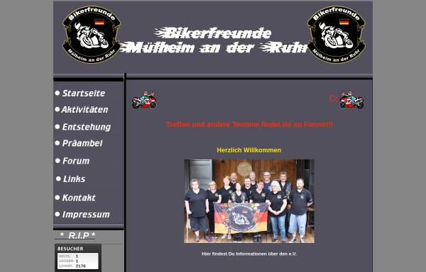 Vorschau von www.bikerfreunde-muelheim.de, Bikerfreunde Mülheim an der Ruhr