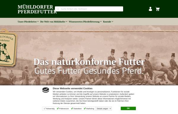 Vorschau von www.muehldorfer-pferdefutter.de, Mühldorfer Pferdefutter, Klaus Mittermeier