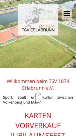 Vorschau der mobilen Webseite www.tsv-erlabrunn.de, TSV Erlabrunn 1874 e.V.