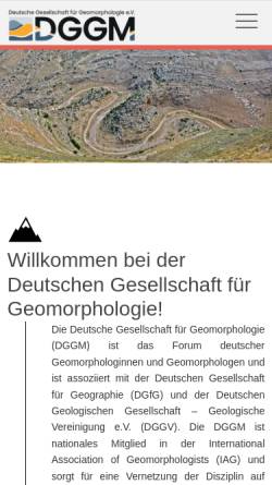 Vorschau der mobilen Webseite www.ak-geomorphologie.de, Deutscher Arbeitskreis für Geomorphologie