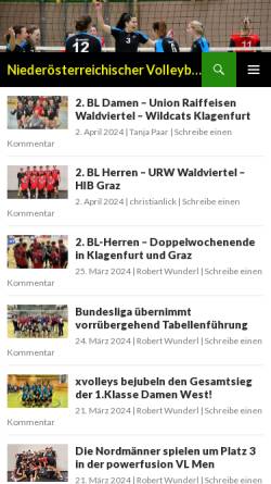 Vorschau der mobilen Webseite www.noevv.at, Niederösterreichischer Volleyballverband