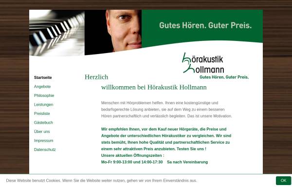 Vorschau von www.hoerakustik-hollmann.de, Hörakustik Hollmann