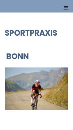 Vorschau der mobilen Webseite www.sportpraxis-bonn.de, Haass, Dr. med. Renate
