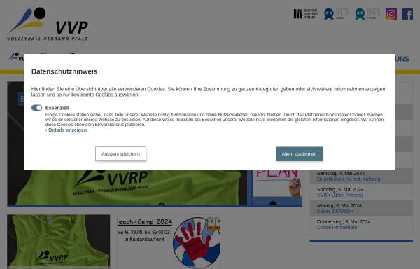 Vorschau von www.vvp-online.de, Volleyballverband Pfalz