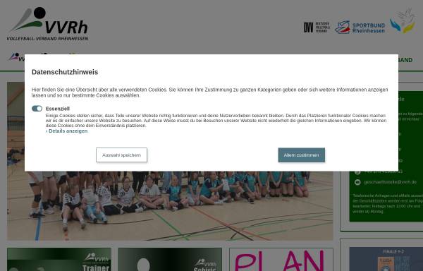 Vorschau von vvrh.de, Volleyballverband Rheinhessen