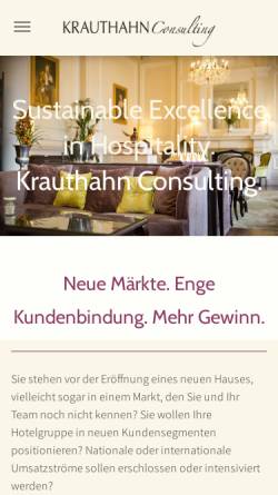 Vorschau der mobilen Webseite www.krauthahn-consulting.com, Krauthahn Consulting