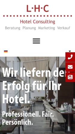 Vorschau der mobilen Webseite www.lhc-consulting.de, LHC Hotel Consulting