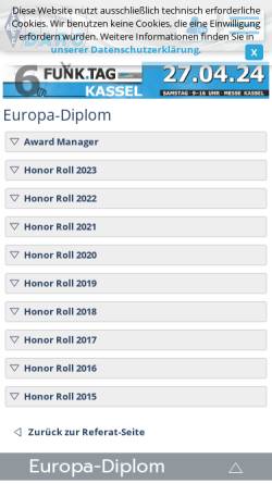 Vorschau der mobilen Webseite www.darc.de, Europa-Diplom