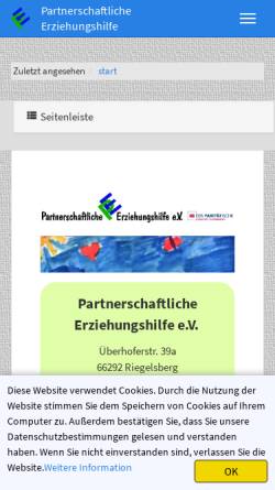 Vorschau der mobilen Webseite www.partnerschaftliche-erziehungshilfe.de, Partnerschaftliche Erziehungshilfe e.V.