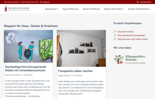 Vorschau von www.heimwerker-aktuell.de, Heimwerker-Aktuell.de