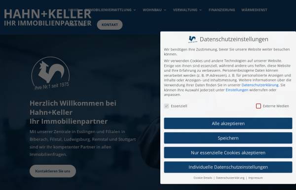 Vorschau von hahn-keller-immobilien.de, Hahn-Unternehmensgruppe