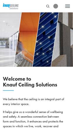 Vorschau der mobilen Webseite www.knaufamf.com, Knauf AMF GmbH & Co. KG