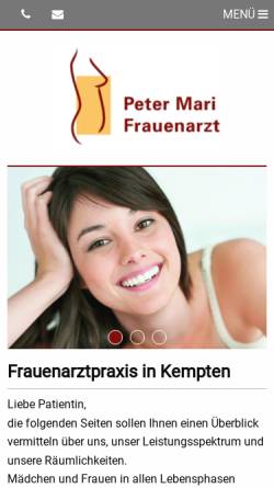 Vorschau der mobilen Webseite www.frauenarzt-mari.de, Mari, Peter