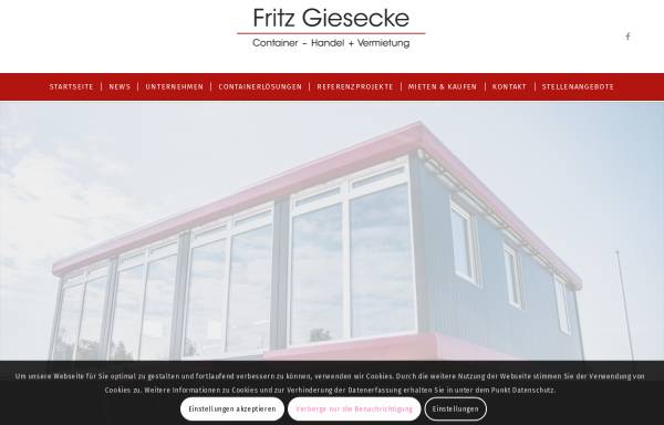 Vorschau von www.giesecke-container.de, Fritz Giesecke Container Handel und Vermietung