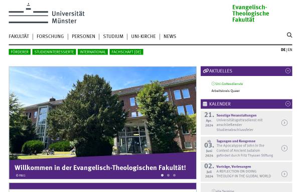 Vorschau von egora.uni-muenster.de, WWU Münster - Evangelisch-Theologische Fakultät (FB 1)