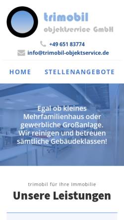 Vorschau der mobilen Webseite www.trimobil-immobilien.de, trimobil Immobilienmakler GmbH