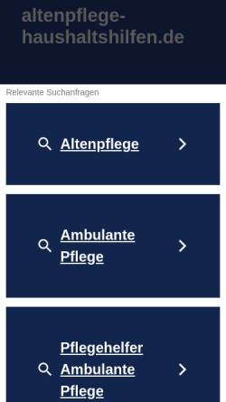 Vorschau der mobilen Webseite www.altenpflege-haushaltshilfen.de, ProLife Personalservice