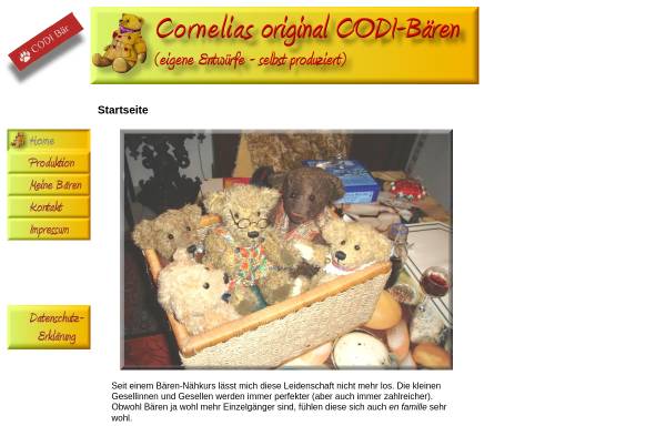 Vorschau von www.codi-baeren.de, Dilger-Endrulat, Cornelia - CODI-Bären