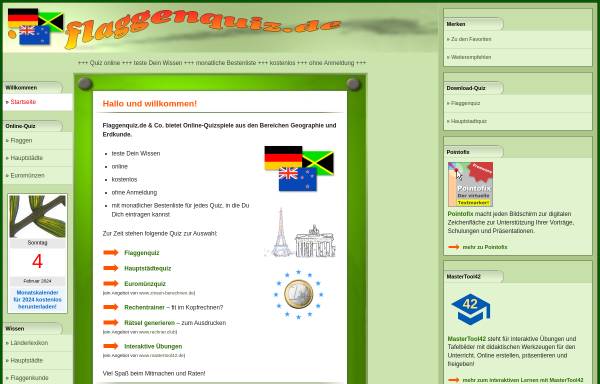 Vorschau von www.flaggenquiz.de, Flaggenquiz