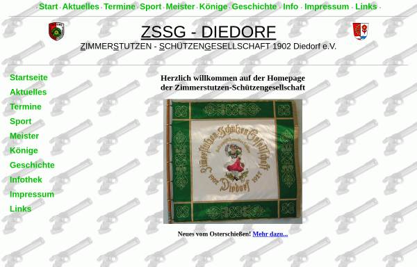 Vorschau von www.zssg-diedorf.de, Zimmerstutzen-Schützengesellschaft 1902 Diedorf e.V.