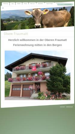 Vorschau der mobilen Webseite www.fraumatt.ch, Familie Bürgler Obere Fraumatt
