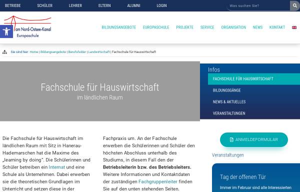 Vorschau von www.fachschule-hauswirtschaft.de, Landfrauenschule Hademarschen