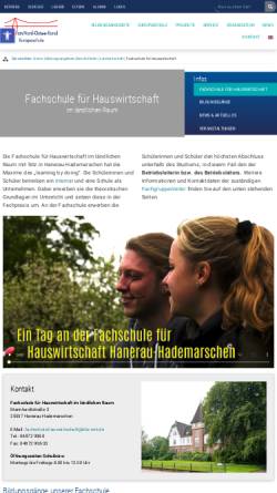 Vorschau der mobilen Webseite www.fachschule-hauswirtschaft.de, Landfrauenschule Hademarschen