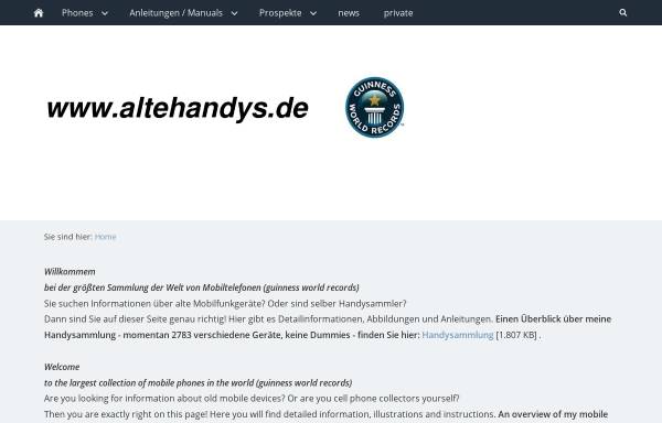 Vorschau von www.altehandys.de, Altehandys.de