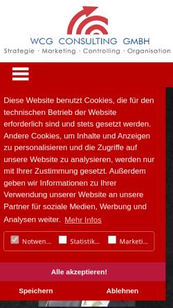 Vorschau der mobilen Webseite www.wcg-ag.de, WCG Wolf Consulting Group AG