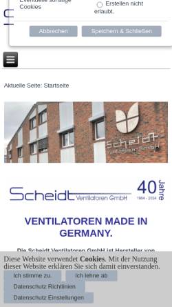 Vorschau der mobilen Webseite www.vakutec.de, Scheidt Ventilatoren-GmbH
