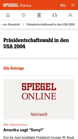 Vorschau der mobilen Webseite www.spiegel.de, Spiegel: Amerika wählt