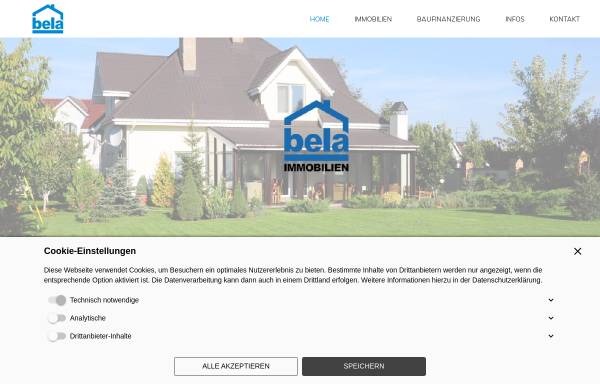 Vorschau von www.bela-immobilien.de, Bela-Immobilien - Inh. Bertram Laudenbacher