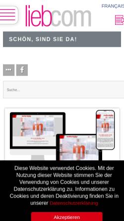 Vorschau der mobilen Webseite www.liebcom.ch, liebcom grafik+internet mike lieb