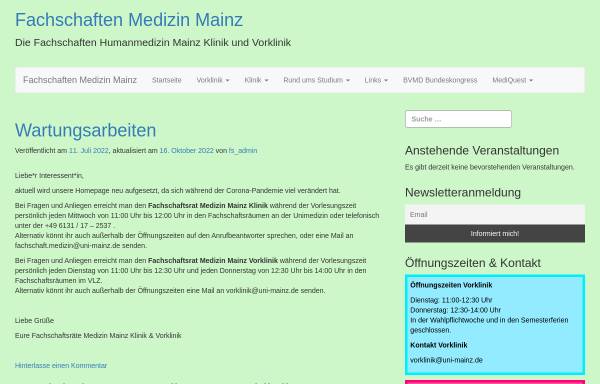 Vorschau von www.medizin-mainz.de, Fachschaft Medizin - Klinik Uni Mainz
