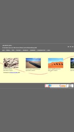 Vorschau der mobilen Webseite www.visumsurf.ch, Wissensquiz zum UNO-Jahr der Wüste