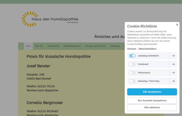 Vorschau von www.haus-der-homoeopathie.de, Haus der Homöopathie