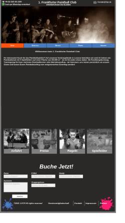 Vorschau der mobilen Webseite www.1fpc.de, 1. Frankfurter Paintballclub e.V.