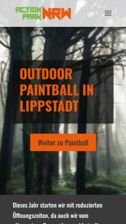 Vorschau der mobilen Webseite paintball-spielen.de, Paintball Lippstadt